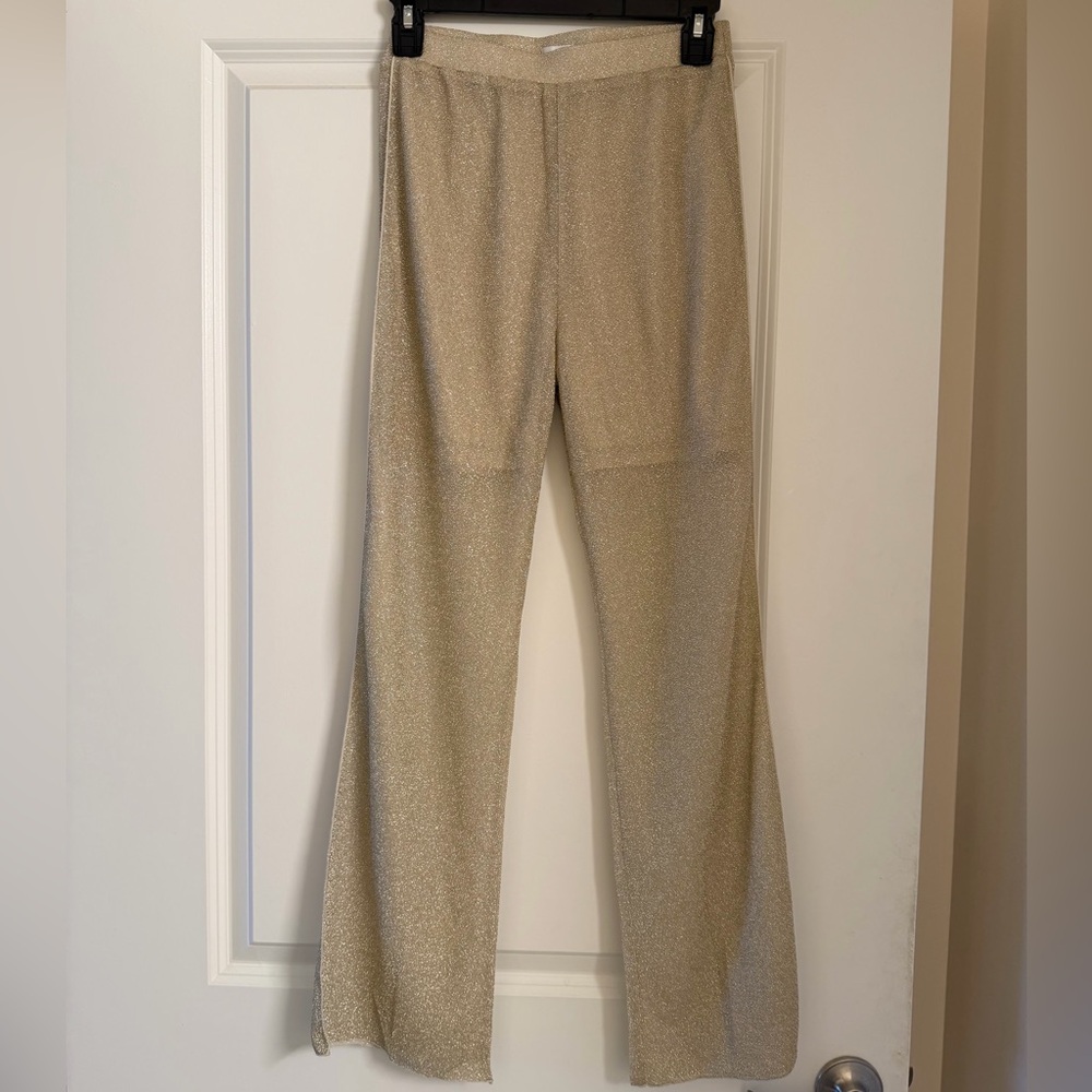 Lily Brown Gold Sparkle Top with Cream Lining